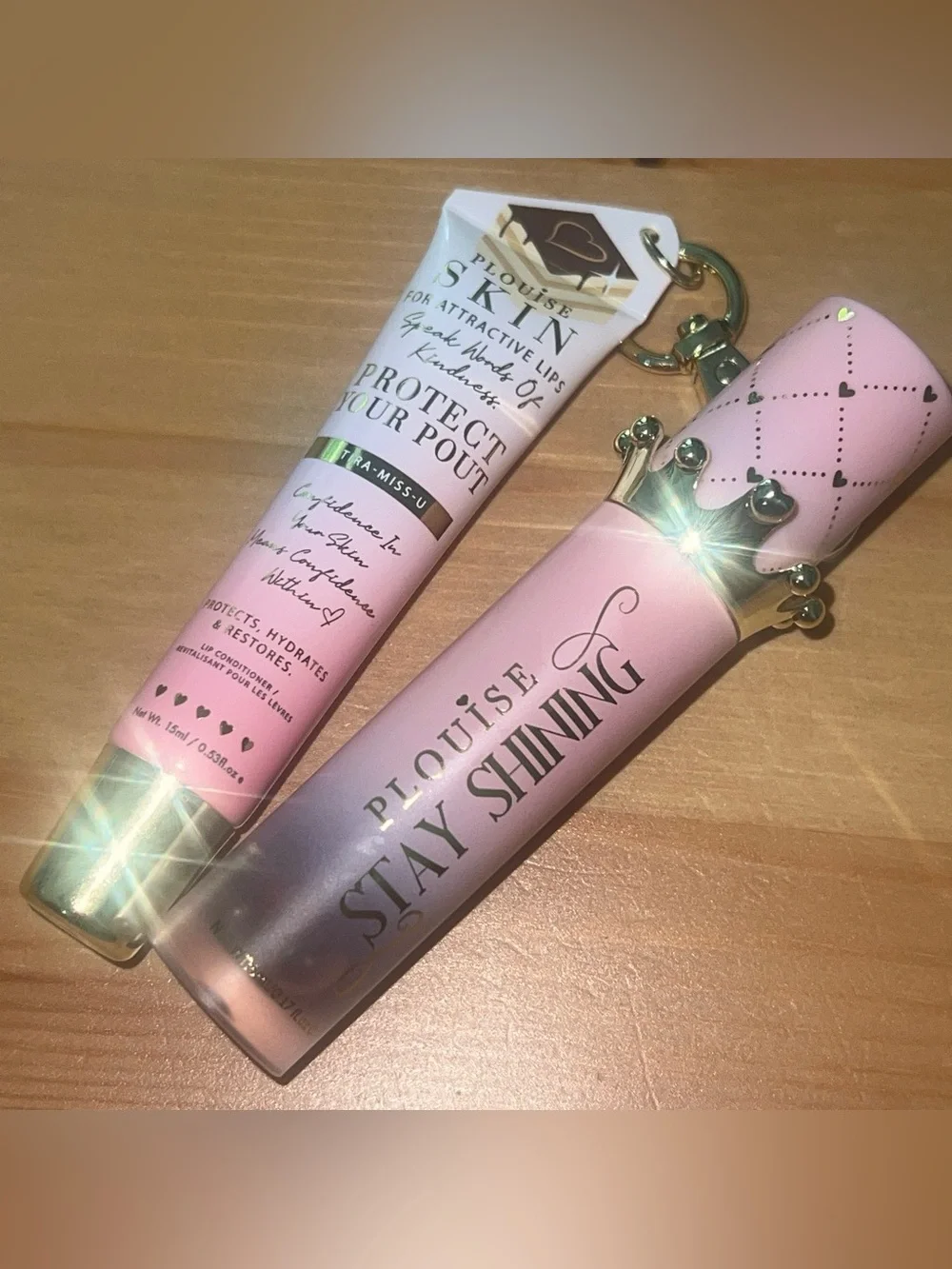 PLouise Stay Shining Lip Oil and Protect Your Pout Lip Conditioner Tiramisu
